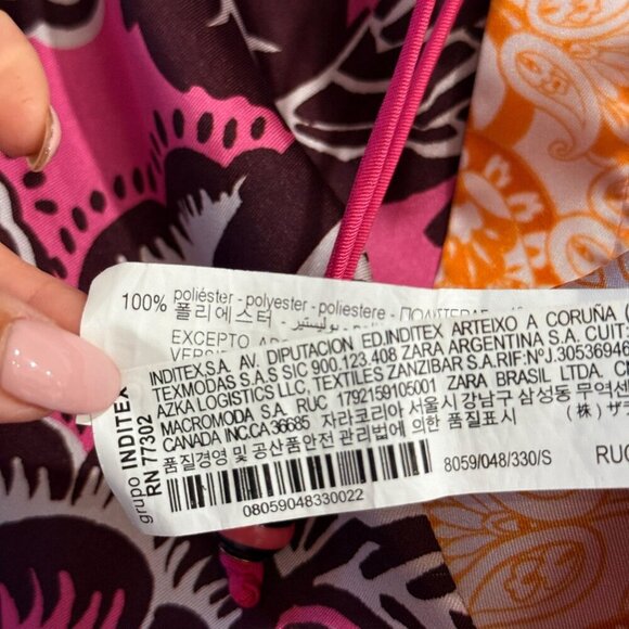 Zara Womens Paisley Floral Printed Elastic High Waisted Shorts Size S - Picture 7 of 9